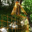 Portable 9 Strand Nylon Mesh Hammock for Camping - Blue - 8