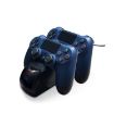 PS4 Wireless Controller USB Dual Charger Dock with LED Indicator (Black) - 4