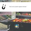 Digital Display Kitchen Food Thermometer - Black & Silver Frame BBQ Tool - 6
