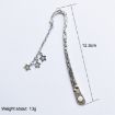 Glowing Luminous Sun Moon Star Metal Bookmark - Ancient Silver Stars - 3