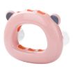 Pink Wall-mounted Bathroom Rack - Suction Cup Toothbrush Holder for Couples - 2