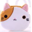 Cute Cat Coin Purse - Brown & White Plush Coin Purse for Children - 1