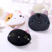 Cute Cat Coin Purse - Brown & White Plush Coin Purse for Children - 3
