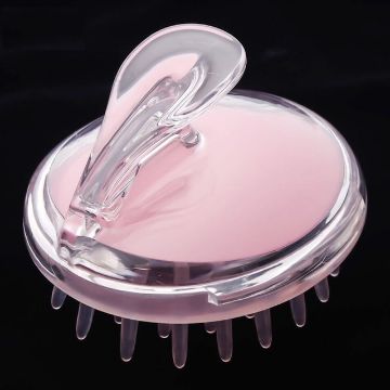 5pcs Red Silicone PVC Hand-held Head Massage Brush for Household Use - 1