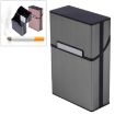 Gray Aluminum Cigar Cigarette Case Tobacco Holder Pocket Box Storage - 1