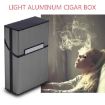 Blue Aluminum Cigar Cigarette Case Tobacco Holder Pocket Box Storage - 9