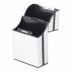 Silver Aluminum Cigar Cigarette Case Tobacco Holder Pocket Box Set - 4