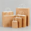 Elegant Yellow Kraft Paper Bags with Handles - 10 PCS, 12x15x6cm - 4