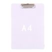 A4 White File Board Folder - Student Writing & Menu Paper Clip Holder - 1