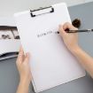A4 White File Board Folder - Student Writing & Menu Paper Clip Holder - 5
