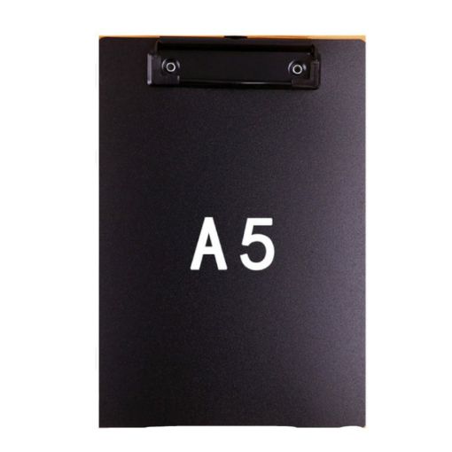 A5 Black File Board Folder - Student Writing & Menu Paper Clip Holder - 1