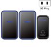 CACAZI A68-2 Wireless Doorbell, One to Two, US Plug, Black - 1
