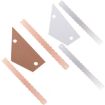 GNR1 Gold Aluminium Bass Guitar Neck & Leveling Ruler - 2