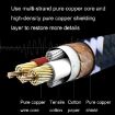 6.35mm Guitar Cable 0.15m TS Elbow Head Oxygen-Free Copper Core 2-Core - 6