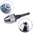 Hex Shank Mini Drill Chuck 0.3-3.6mm Three Jaw Power Tool Conversion - 4