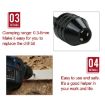 Hex Shank Mini Drill Chuck 0.3-3.6mm Three Jaw Power Tool Conversion - 6