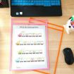Erasable A4 PVC Transparent Red Document Bag, 21x30cm Dry Erase - 6