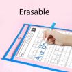 Erasable A4 PVC Transparent Red Document Bag, 21x30cm Dry Erase - 7