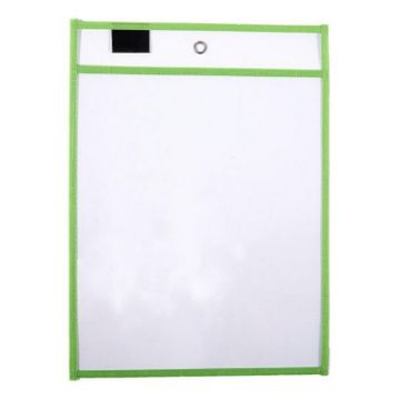 Erasable A4 PVC Transparent Red Document Bag, 21x30cm (Green) - 1