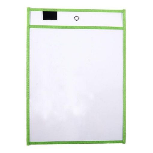 Erasable A4 PVC Transparent Red Document Bag, 21x30cm (Green) - 1