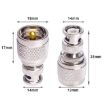 BNC Male to UHF PL259 Male RF Coax Adapter Converter - Straight Connector - 3