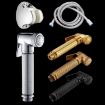 Gold Multifunctional Women Washers Pressure Nozzle Set with Water Stop - 2