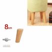 Solid Wood Tilt Sofa Table Leg 8cm Cabinet Chair Foot Pad Wood Color - 1