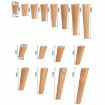Solid Wood Tilt Sofa Table Leg 8cm Cabinet Chair Foot Pad Wood Color - 6