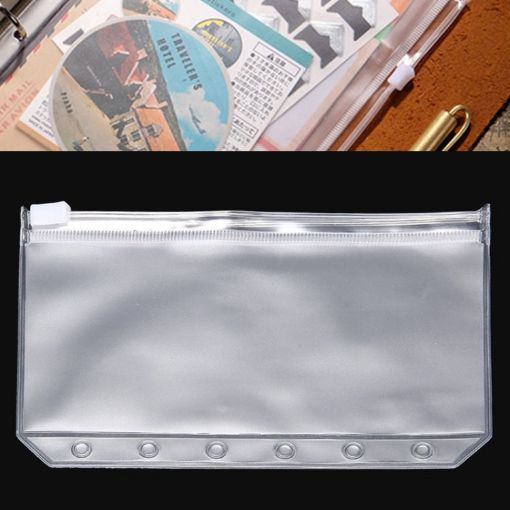 A7 PVC Zipper Storage Bag - 3 PCS Bill Bag Business Card Holder - 1