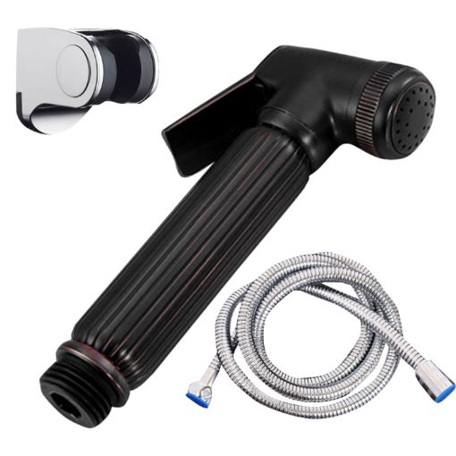Black Antique Multifunctional Women Washers Pressure Nozzle Set - 1
