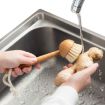 Wooden Non-Sticky Oil Washing Pot Brush with Long Handle for Kitchen - 3