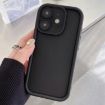 iPhone 12 Shockproof TPU Case - Black Frosted Frame with Precise Holes - 1