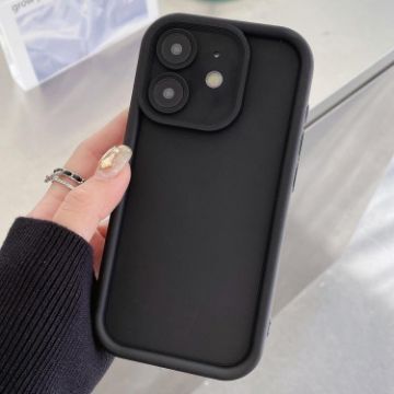 iPhone 11 Shockproof Frame Frosted TPU Case - Black - 1