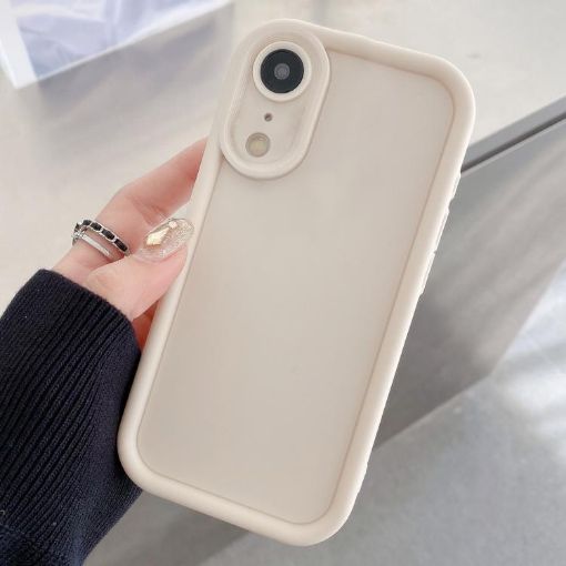 iPhone XR Shockproof Frosted TPU Case with Precise Hole - White - 1