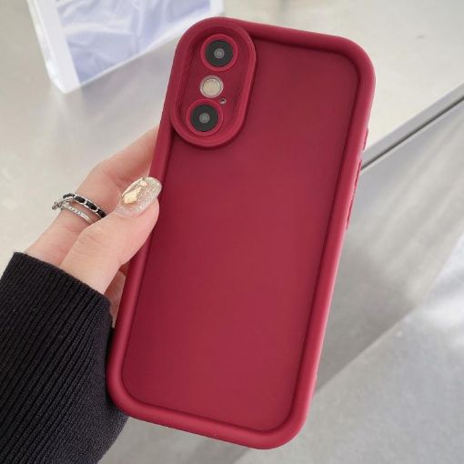 iPhone XS Max Wine Red Shockproof TPU Case with Precise Hole Design - 1
