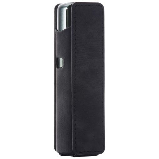 Lil Solid 3.0 Frosted Retro PU Leather Electronic Cigarette Case Black - 1