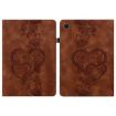 Samsung Galaxy Tab A8 10.5 2021 Love Hearts Leather Case Brown - 1