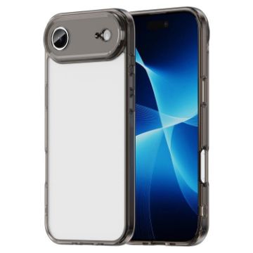 iPhone 17 Air PC Hybrid TPU Shockproof Case - Transparent Black - 1