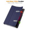 T-Mobile REVVL Tab 5G Leather Smart Case, Custer Texture, Dark Blue - 4