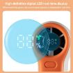 H02 HD Digital Display Mini Handheld Fan - High Speed, Orange - 4