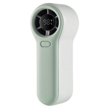 H02 HD Digital Display Mini Handheld Fan - High Speed, Green - 1