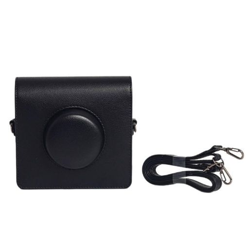 FUJIFILM instax WIDE Evo Leather Camera Case Bag with Strap - Black - 1