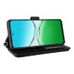 OPPO A5 5G/4G Leather Phone Case with 6-Card Slots & Wrist Strap (Black) - 6