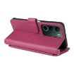 Realme C71 4G Leather Phone Case with 6-Card Slots & Wrist Strap - Rose Red - 7