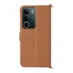 Realme C71 4G Leather Phone Case with 6-Card Slots & Wrist Strap (Brown) - 3