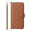 Motorola Edge 5G 2025 Leather Phone Case, 6-Card Slots, Wrist Strap, Brown - 2