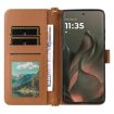 Motorola Edge 5G 2025 Leather Phone Case, 6-Card Slots, Wrist Strap, Brown - 4