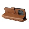Motorola Edge 5G 2025 Leather Phone Case, 6-Card Slots, Wrist Strap, Brown - 7