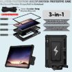 Samsung Galaxy Tab S10+/S9+ Armor Bolt Silicone Hybrid PC Case (Black) - 4