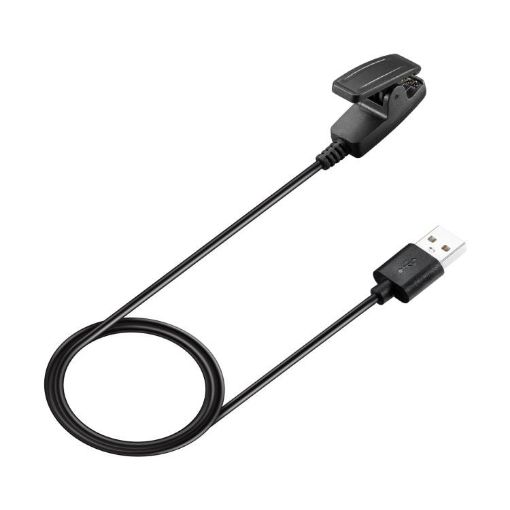 Garmin Forerunner 645/35/S20/Lily USB-A Clip Charger with Data, 1m Black - 1